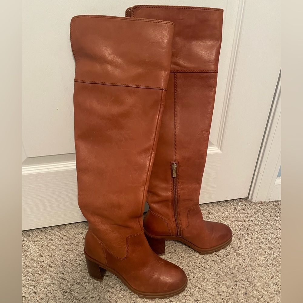 Vince Camuto New Dasemma Tan Over The Knee Block Heel Boot 6 - Picture 16 of 16